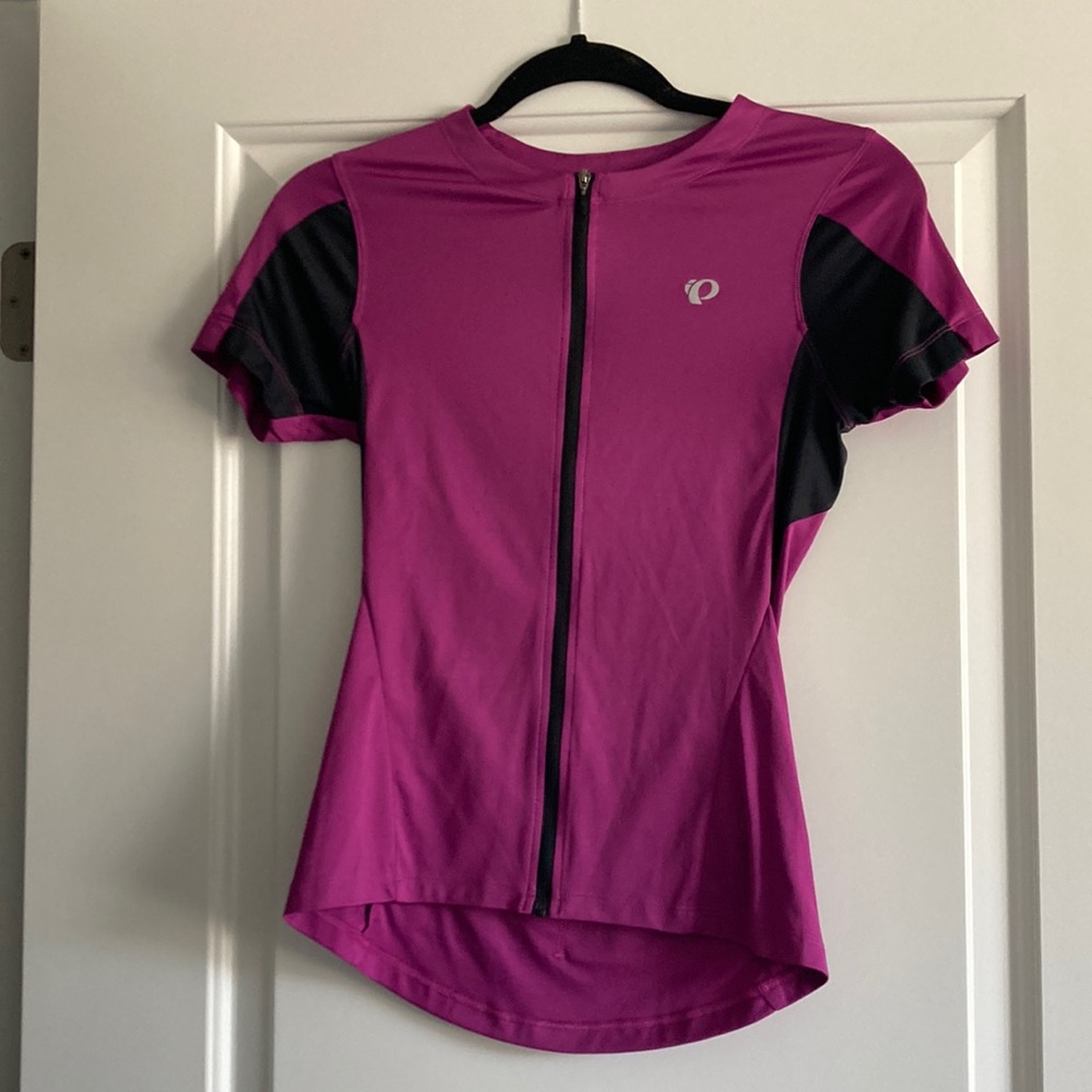 Pearl Izumi Women's Magenta and Black Short Sleeve Cycling Jersey